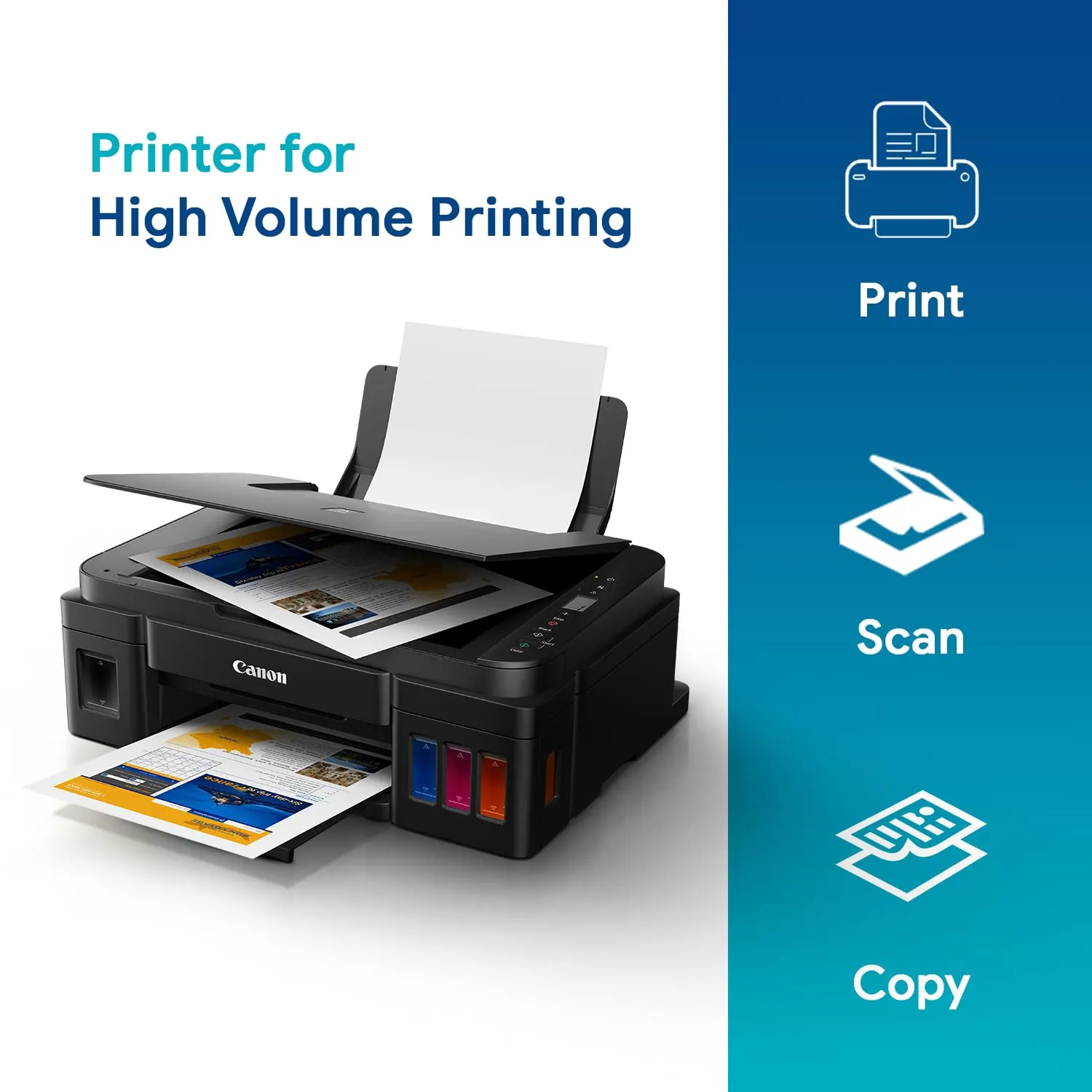Canon Ink Tank Color Printer PIXMA G2012 A4 Multi Function With 2 Bottle Black Ink Extra view 5